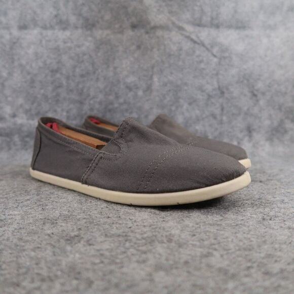 Airwalk Shoes Womens 7.5 Slip On Flats Casual Canvas Loafer Grey Comfort Walking - Picture 1 of 13